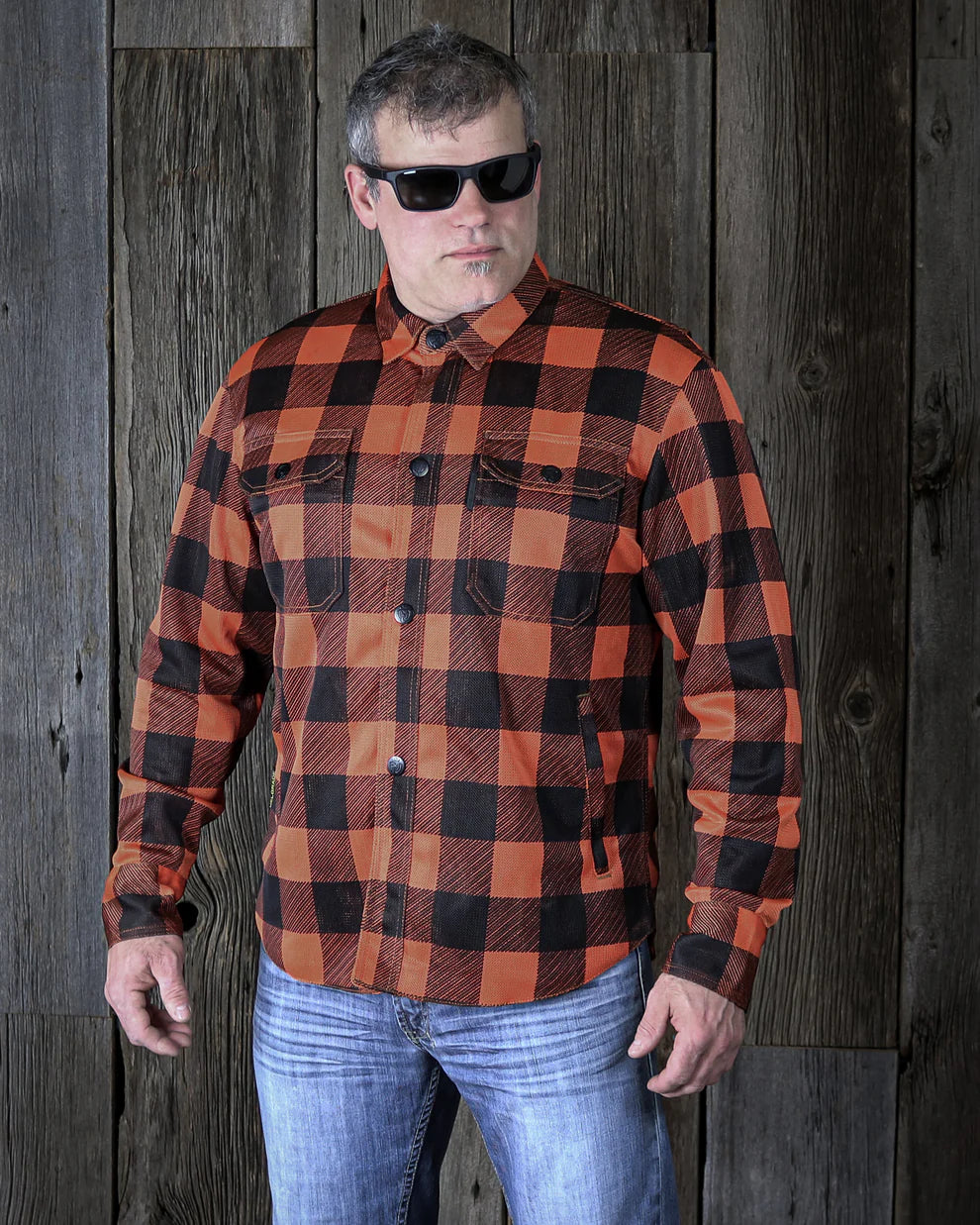 Chemise Moto en maille Cornell - Orange